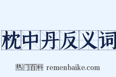 枕中丹反义词是什么意思的图片